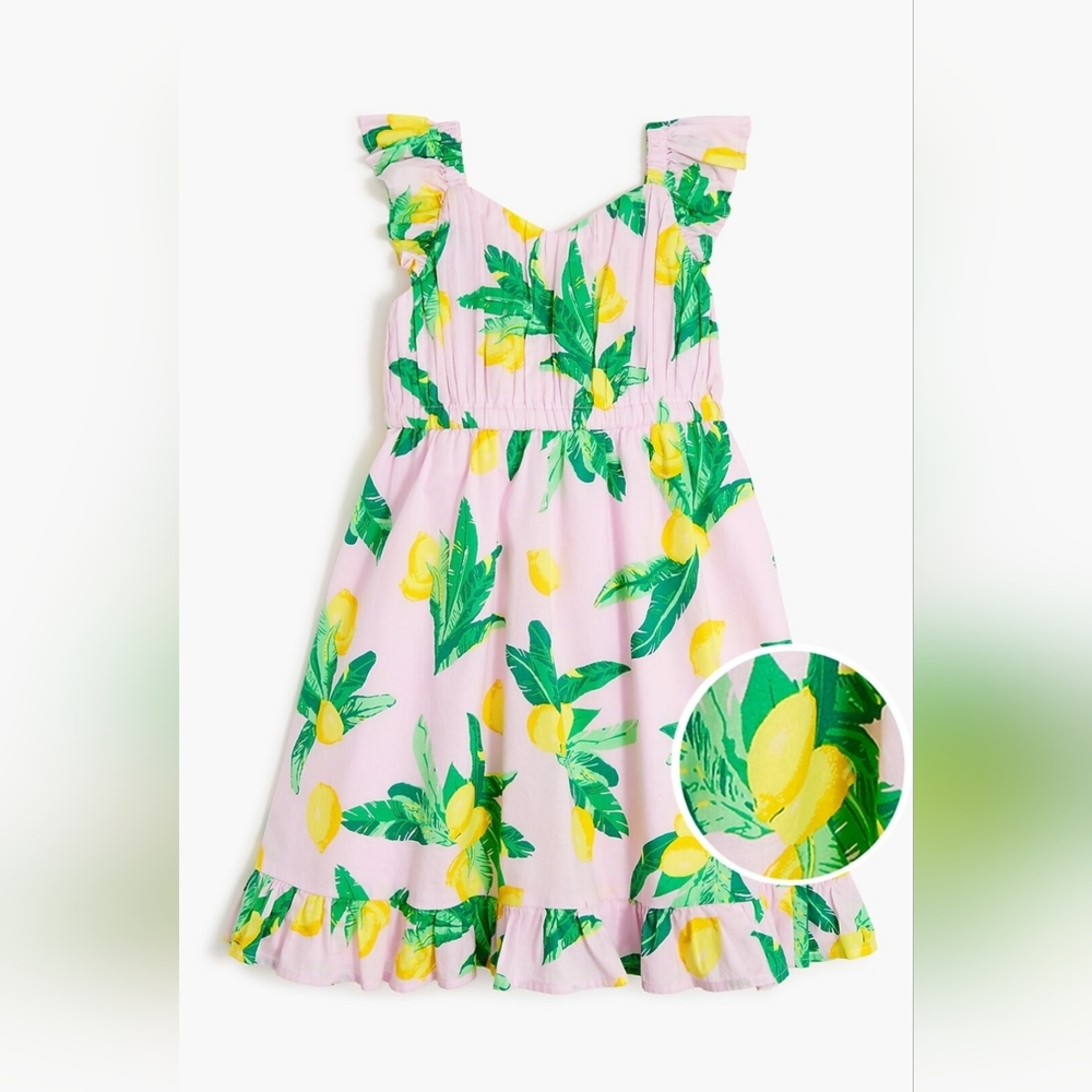 Crewcuts lemon pink lemonade dress